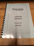 TRIUMPH TR5 TROPHY 500 PARTS BOOK MANUAL 1949-50 - TP21A