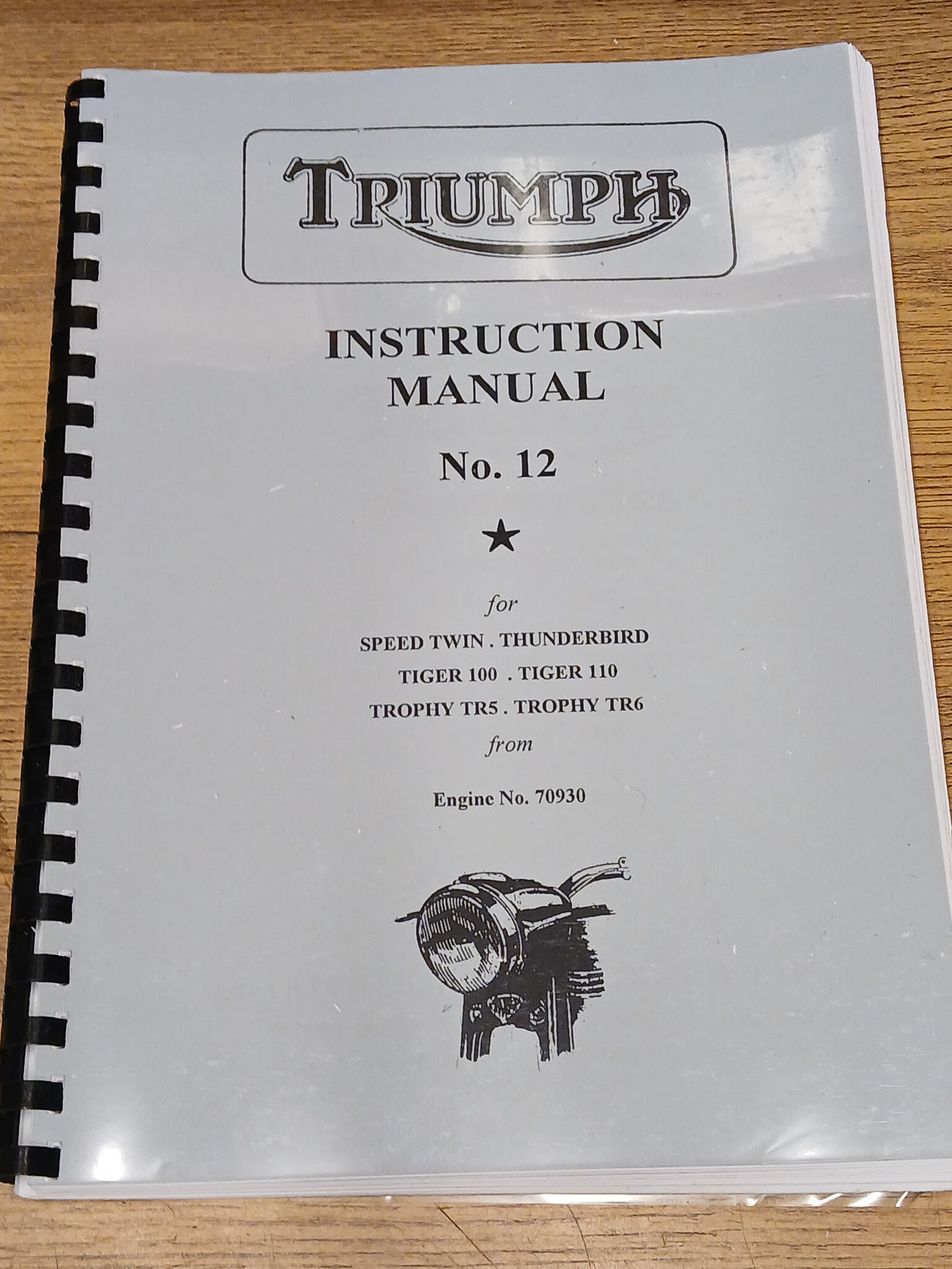 TRIUMPH 5T 6T TR5 TR6 T100 T110 WORKSHOP INSTRUCTION MANUAL 1956 No12 - TW18