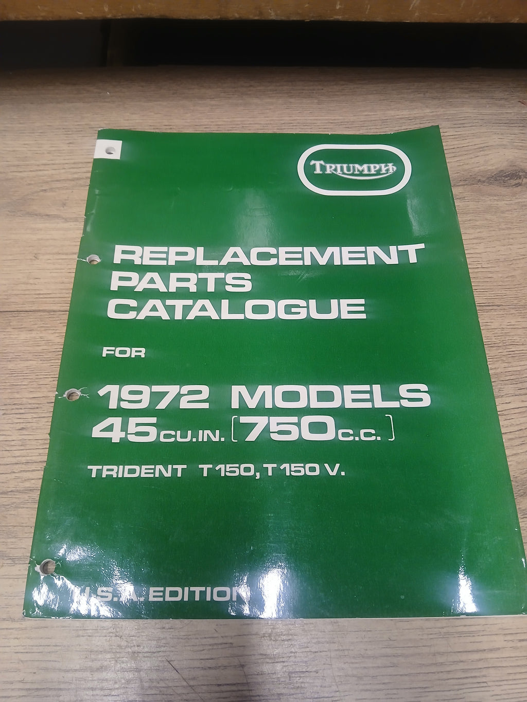 GENUINE TRIUMPH T150 TRIDENT PARTS BOOK MANUAL 1972 - TP63