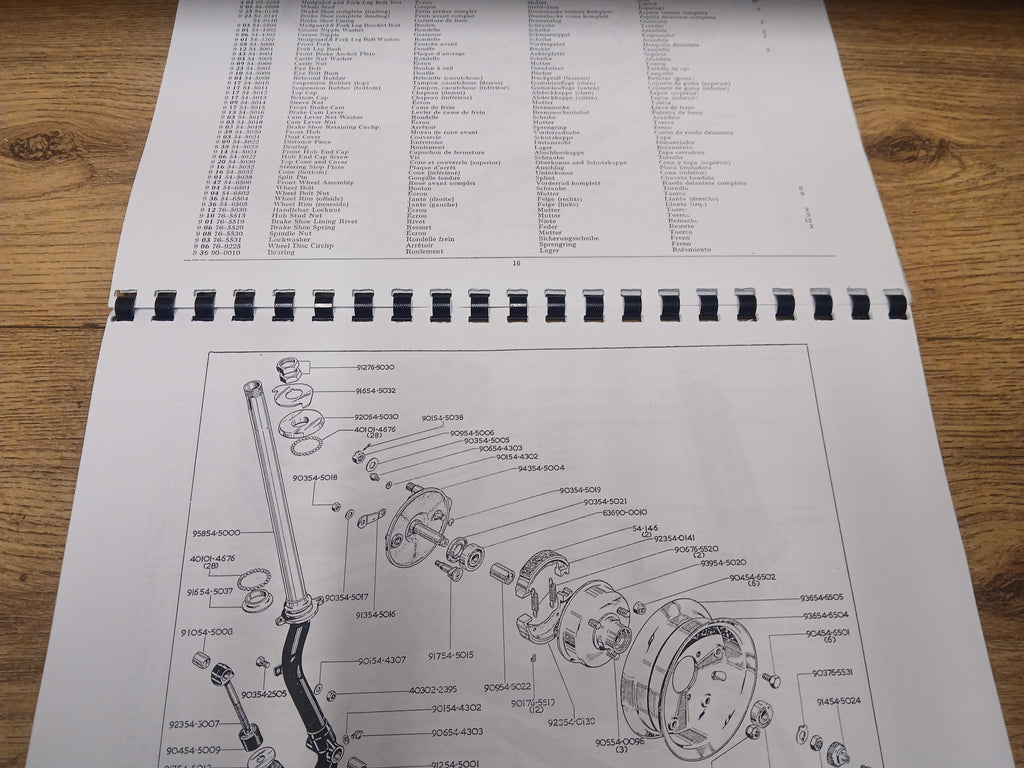 TRIUMPH TINA AUTOMATIC SCOOTER PARTS BOOK - TP71