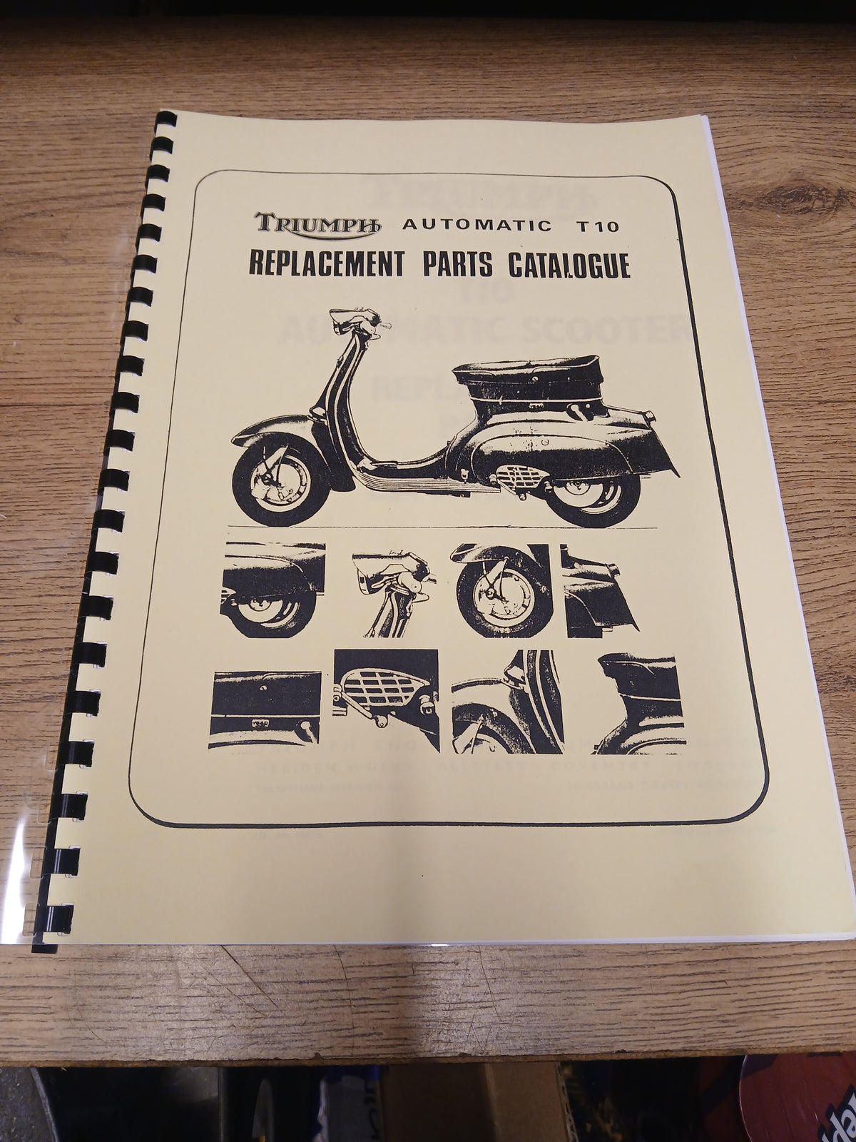 TRIUMPH T10 AUTOMATIC SCOOTER PARTS BOOK - TP72