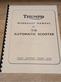 TRIUMPH T10 AUTOMATIC SCOOTER INSTRUCTION MANUAL BOOK - TW01