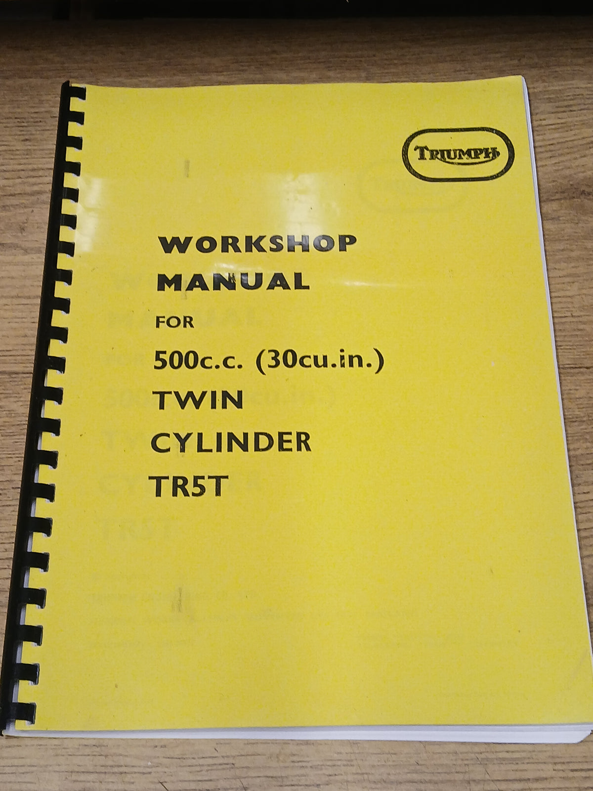 Triumph TR5T TROPHY TRAIL 500 Twin WORKSHOP MANUAL - TW30