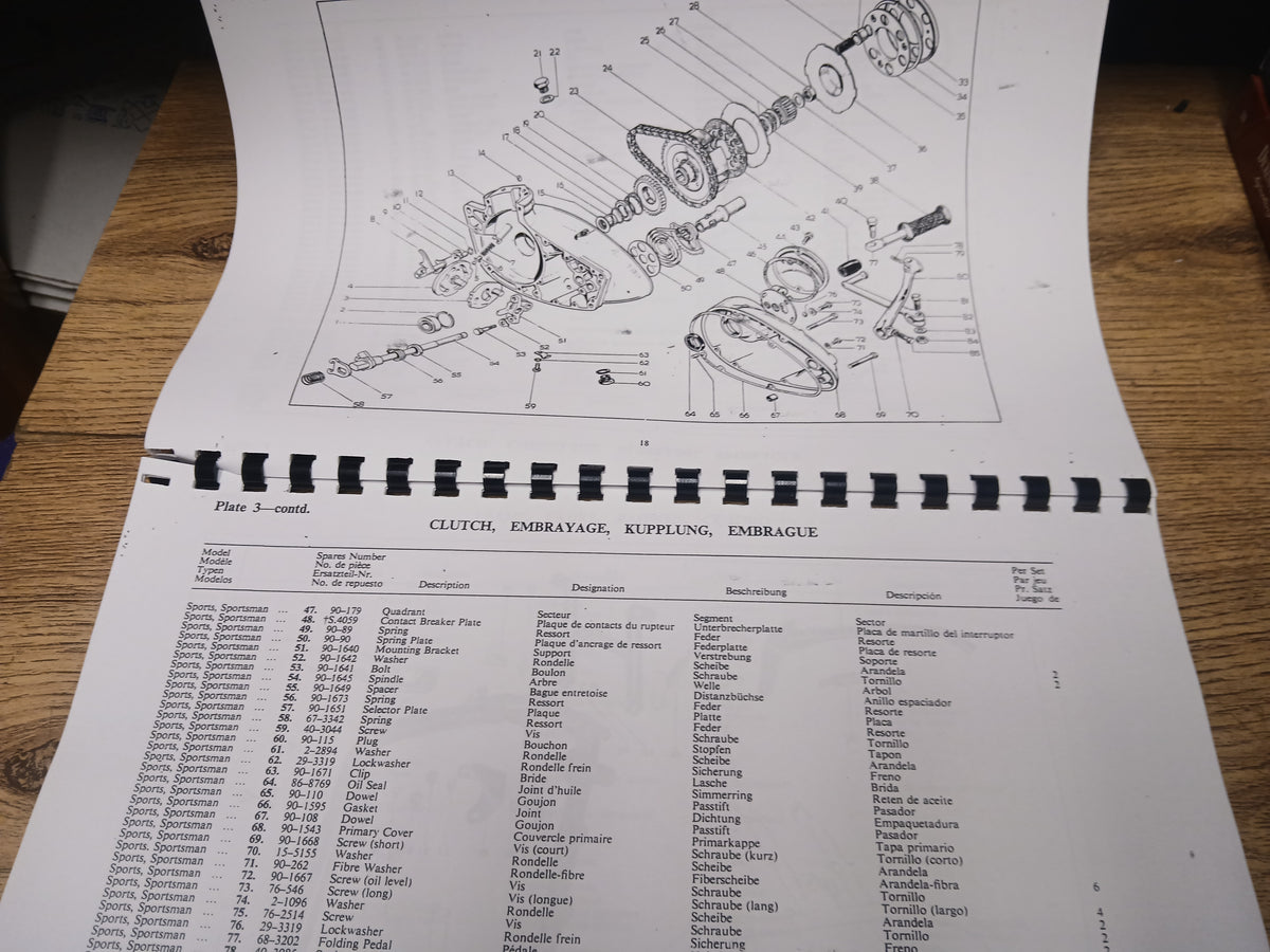 BSA D10 BANTAM SPORTS 1967 SPARE PARTS BOOK MANUAL - 00-5131 - BP32