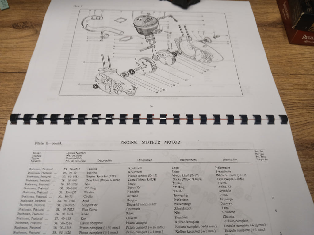 BSA D10 BANTAM BUSHMAN PASTORAL 1967 SPARE PARTS BOOK MANUAL - 00-5135 - BP33