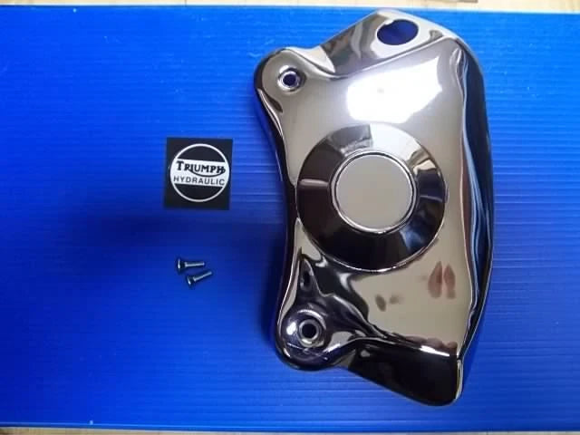TRIUMPH LOCKHEED CHROME CALIPER COVER T140 T150 T160 BONNEVILLE TRIDENT 37-4263