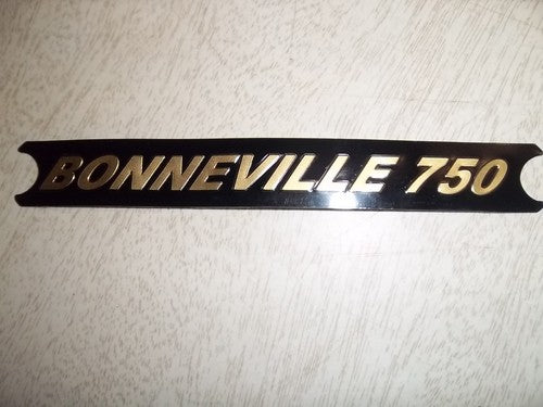 TRIUMPH T140V BONNEVILLE SIDE COVER DECAL GOLD ON BLACK 1975-78 60-4385