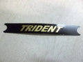 TRIUMPH T150 TRIDENT SIDE PANEL BADGE COVER DECAL GOLD ON BLACK LONG 60-4391