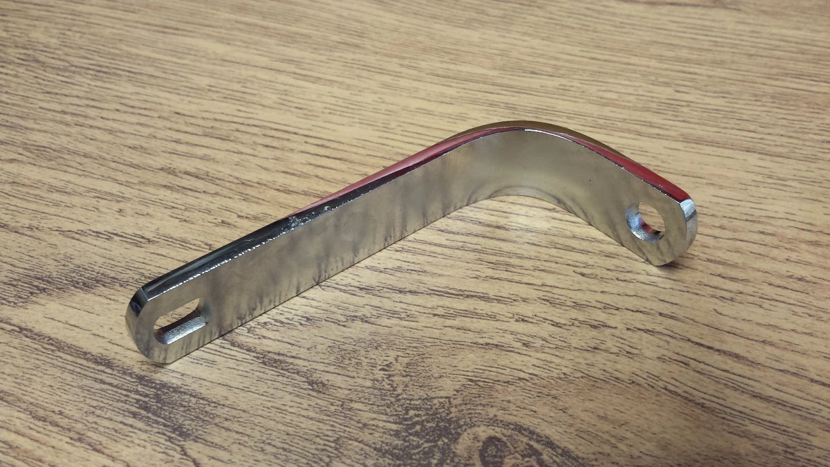 TRIUMPH T100 T120 T140 CHROME L SHAPED EXHAUST PIPE MOUNTING BRACKET 70-6857