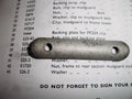 TRIUMPH PRE-UNIT RIGID REAR MUDGUARD MTG CLIP BACK PLATE TRW 48-54 82-0444