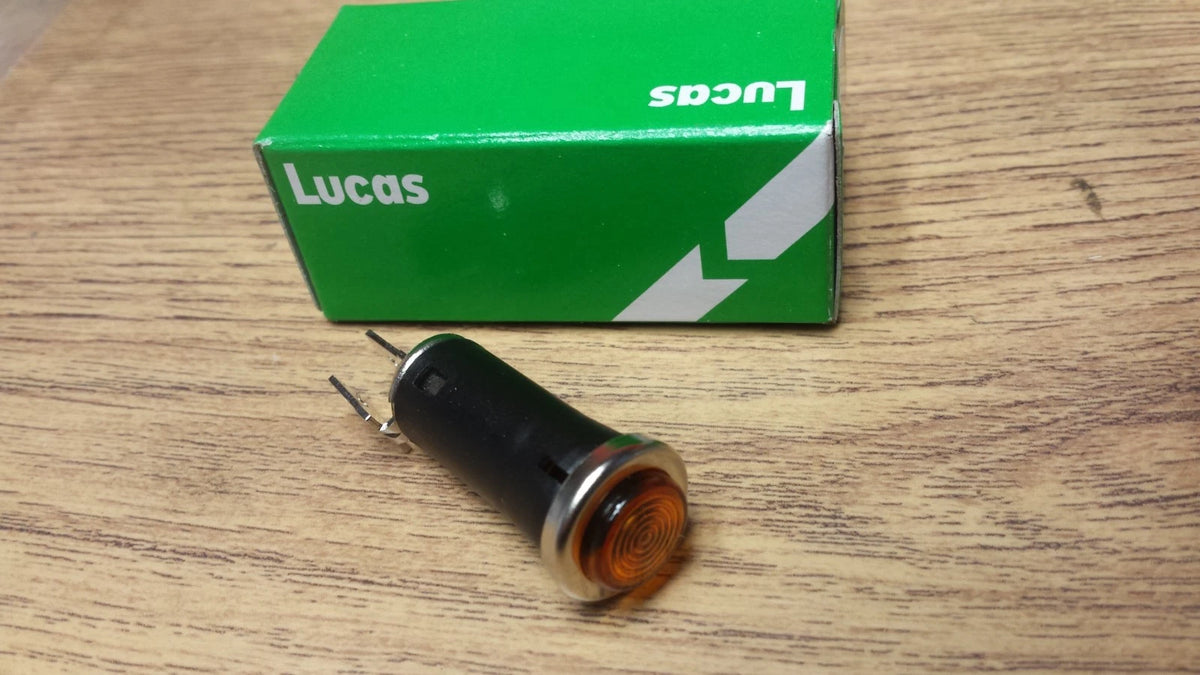 TRIUMPH TR7 T120 T140 BONNEVILLE LUCAS AMBER WARNING DASH LAMP LIGHT - 99-1207 L (Copy)