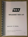 BSA Bantam Cub B175 Spare Parts Manual - 00-5701 - 1969 - BP37