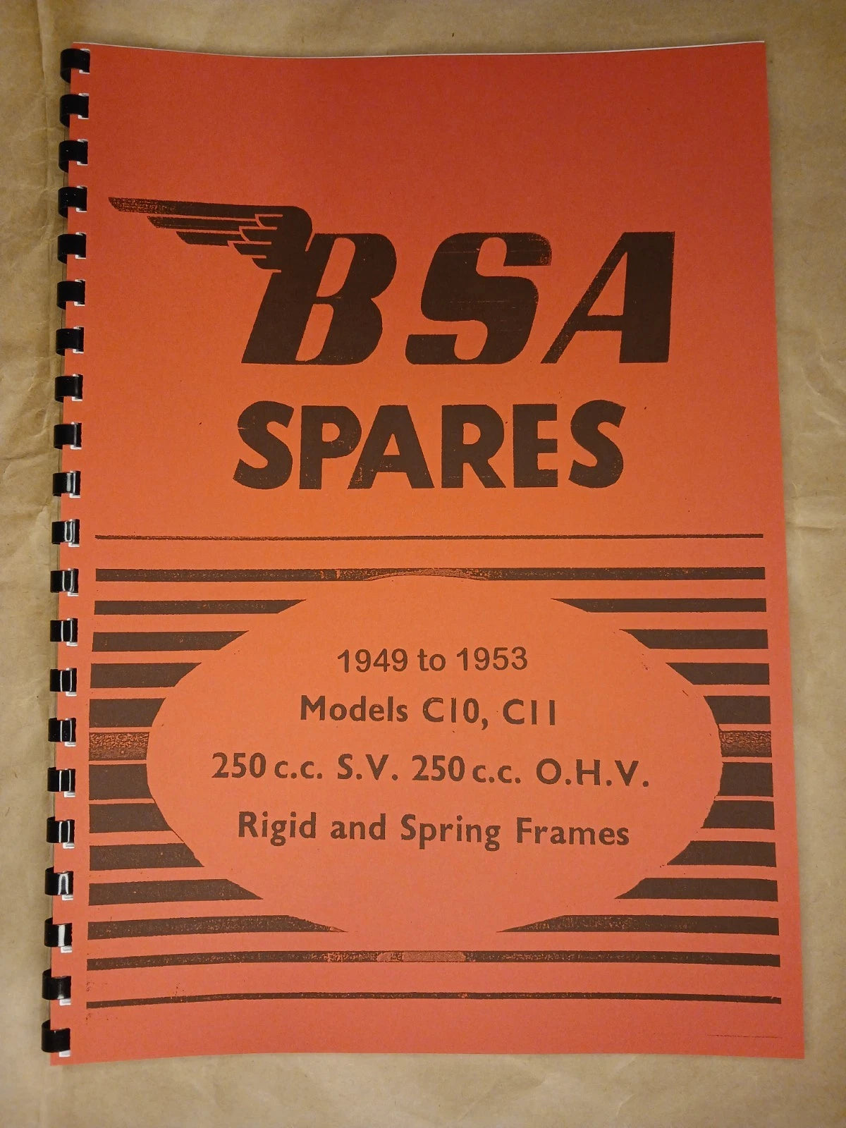 BSA C10 C11 PARTS BOOK 1949-53 RIGID AND PLUNGER MODELS - BP75