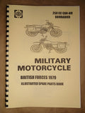 CAN-AM BOMBARDIER 250cc mk1 BRITISH EDN. MILITARY MOTORCYCLE PARTS MANUAL CAN05