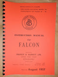 Francis Barnett Falcon Instruction Manual 3-4 speed to 1967 c/w supplement FB12