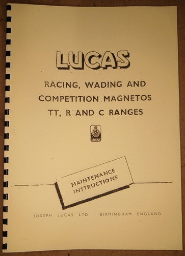 LUCAS CLASSIC MOTORCYCLE RACING, WADING & COMPETITION MAGNETO BOOK - LUC14