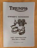 Triumph T100SS 5TA 3TA T21 UK Owners Handbook - 1963on - 99-0886 - TH30