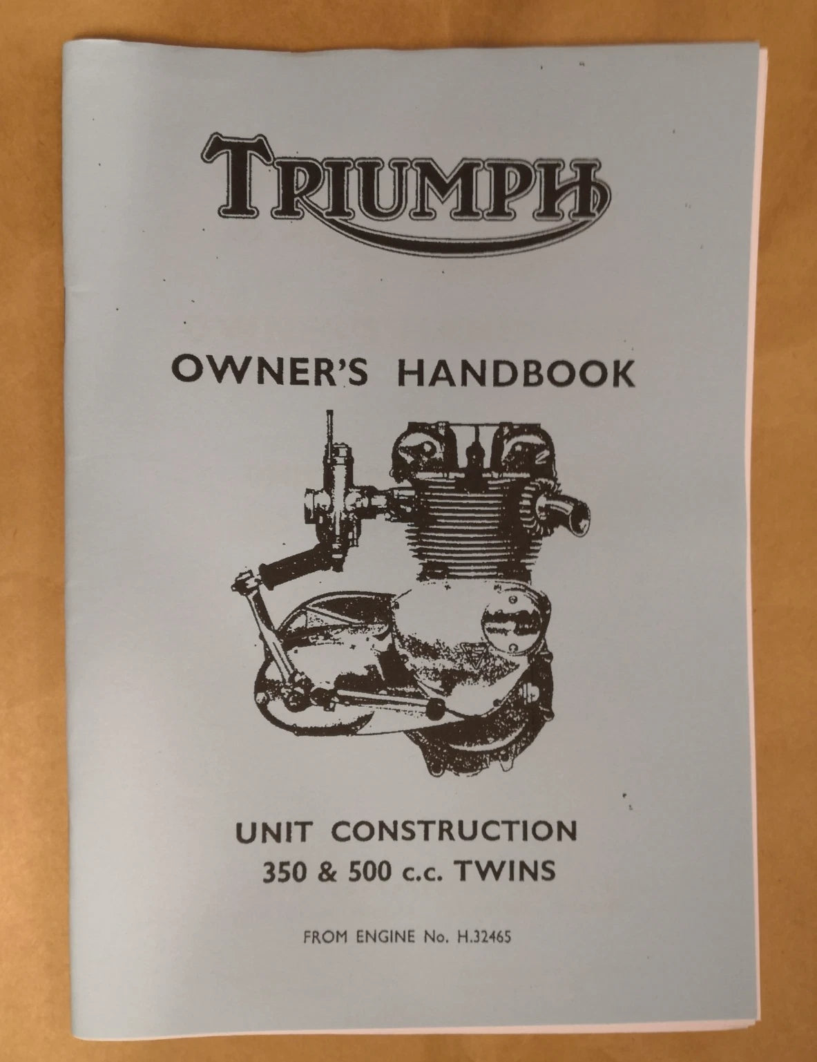 Triumph T100SS 5TA 3TA T21 UK Owners Handbook - 1963on - 99-0886 - TH30