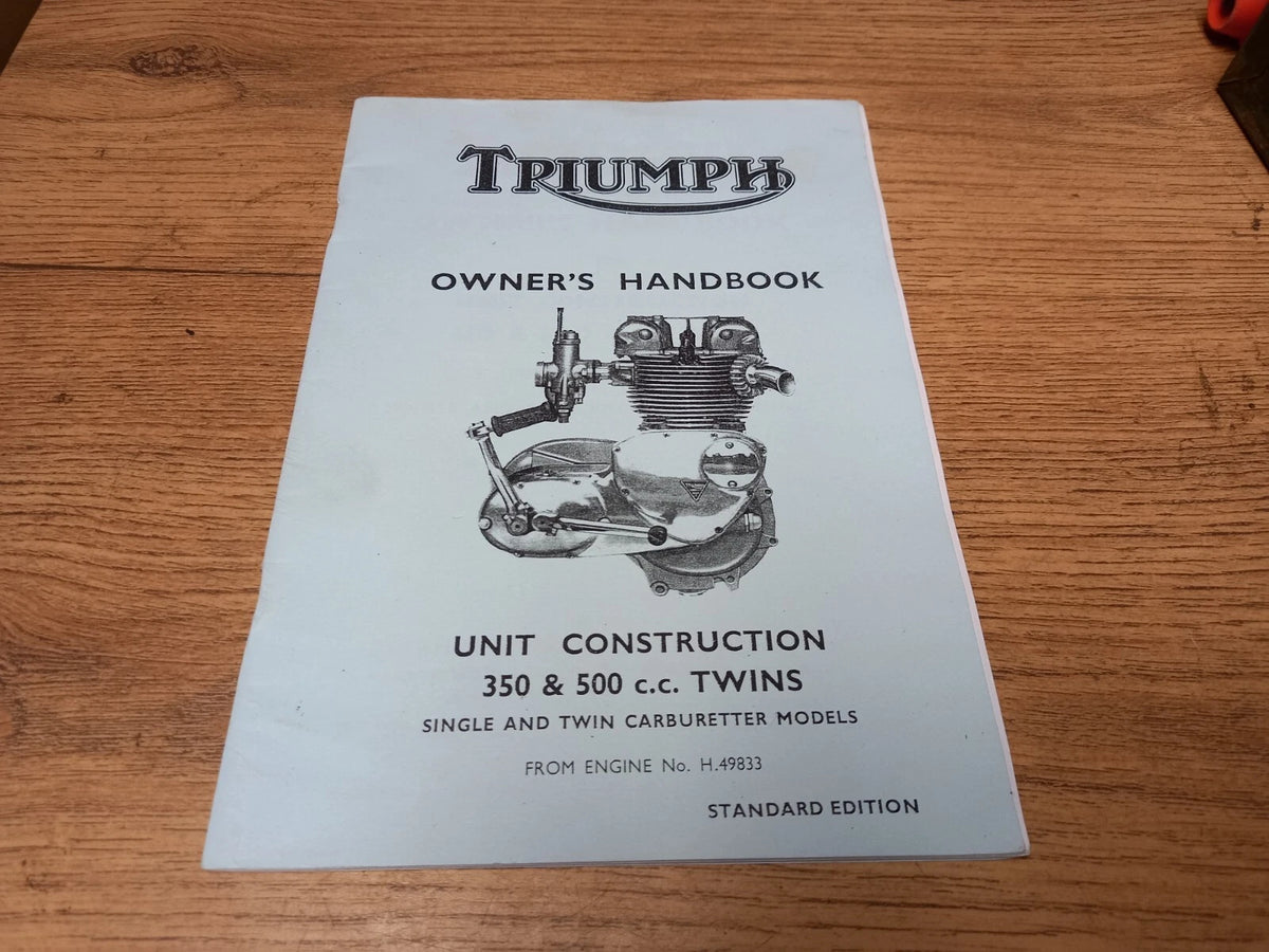 Triumph T100C T100SS T100R T110S T100T T90 UK Owners Handbook 99-0873 - TH34UKC