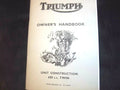 NEW Triumph T120 BONNEVILLE TR6 TIGER Owners Handbook 1968 TH49UKC 31/67