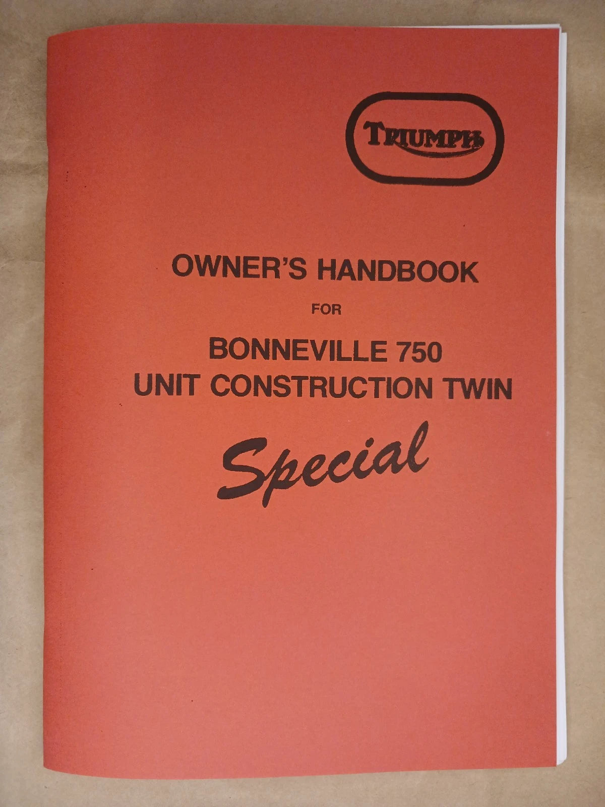 Triumph T140D SPECIAL;BONNEVILLE Owners Handbook 1979 TH65 99-7234