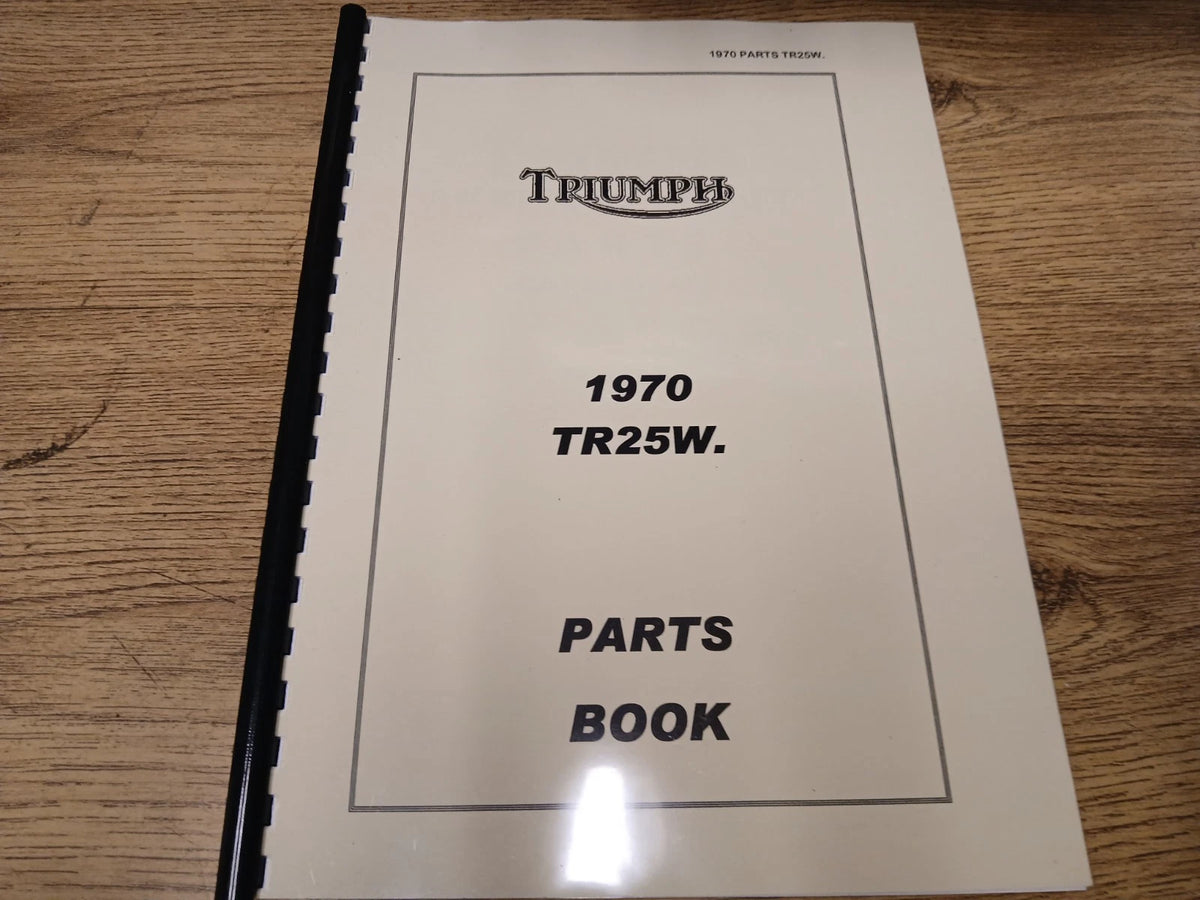 TRIUMPH TR25W TROPHY PARTS BOOK MANUAL - 1970 - TP03