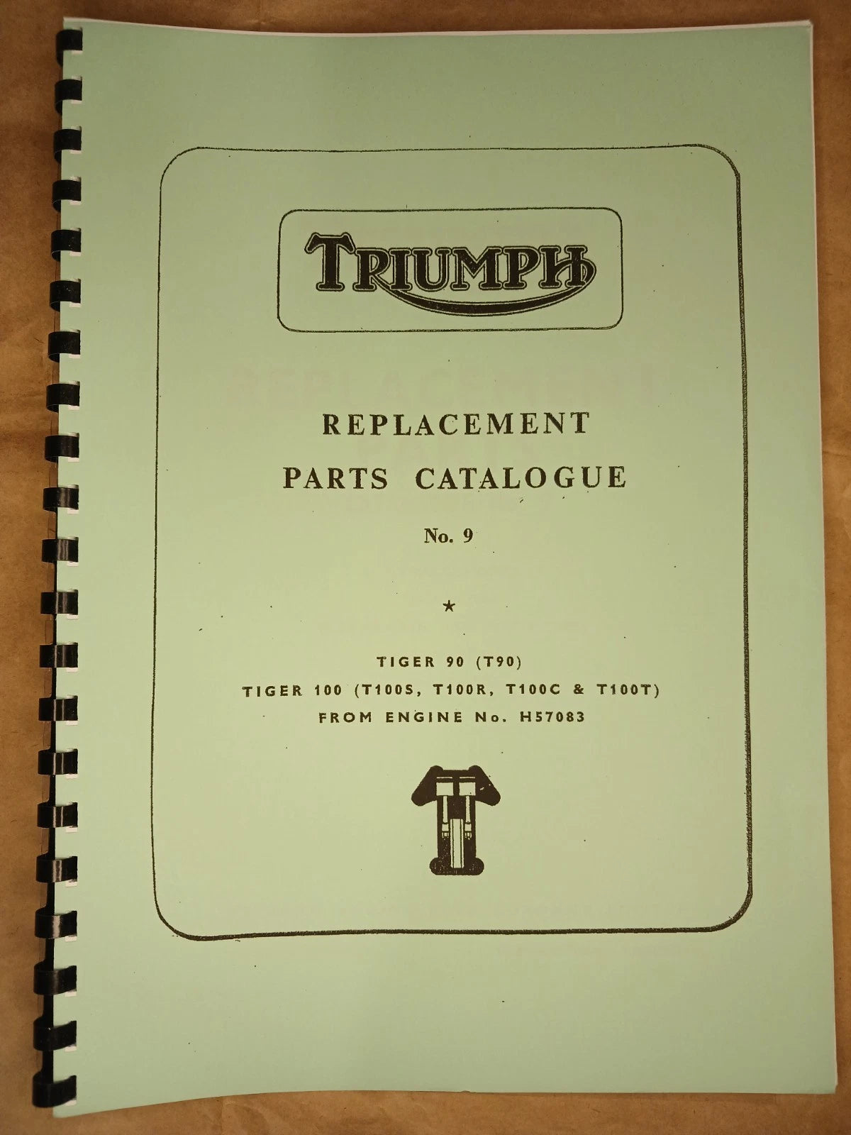 TRIUMPH T90 T100 UNIT TWINS PARTS BOOK MANUAL NO.9 1968 TP17 SPC2
