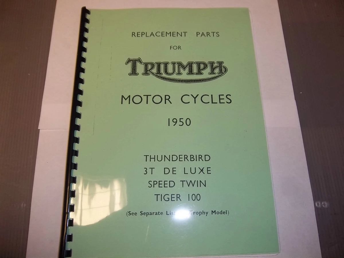 TRIUMPH 3T 5T SPEED TWIN 6T THUNDERBIRD T100 PARTS BOOK MANUAL No.6 1950 - TP21B