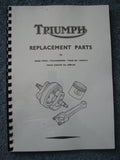 Triumph T100 - 5T - 6T - TR5 1952 500 & 650 P/Unit Twins Parts Manual Book TP21D
