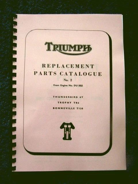 TRIUMPH 6T TR6 T120 PARTS BOOK MANUAL No.2 1964 - TP31