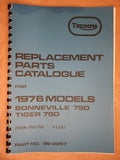 TRIUMPH TR7RV TIGER T140V BONNEVILLE PARTS BOOK MANUAL 1976 - TP47 99-2257