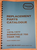 TRIUMPH TR7RV TIGER T140V BONNEVILLE PARTS BOOK MANUAL 1975/7 - TP48 99-2257
