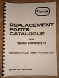 TRIUMPH TIGER T140ES AV - ANTI VIBRATION - BONNEVILLE PARTS BOOK MANUAL - TP53