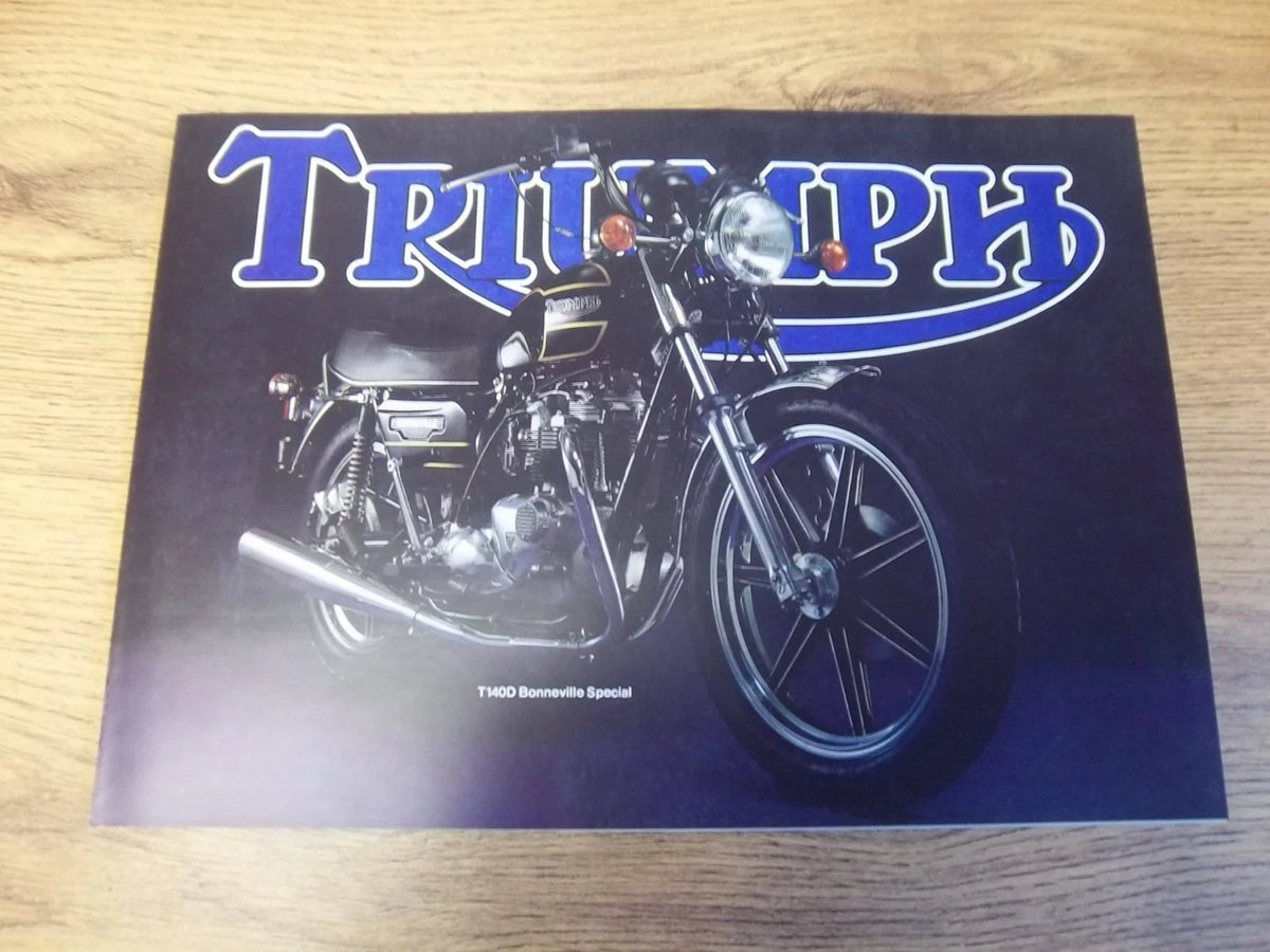 TRIUMPH SALES BROCHURE POSTER T140D BONNEVILLE SPECIAL 1980 - TRI-SB-80D