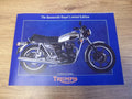 NEW TRIUMPH SALES BROCHURE POSTER T140 BONNEVILLE ROYAL WEDDING 1981 - TRI-SB-81