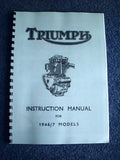 Triumph Instruction Manual 1947-48 models 3T, 5T, T100 - TW13A