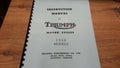 Triumph Instruction Manual 1950 Pre-Unit models 3T, 5T, T100, TR5, 6T-- TW14A