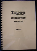 Triumph Instruction Manual 1951 Pre-Unit models 3T, 5T, T100, TR5, 6T-- TW14B
