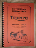 TRIUMPH T90 5TA T100 INSTRUCTION MANUAL UP TO 1963 WORKSHOP BOOK - TW23 99-0842