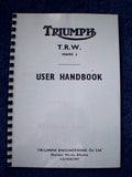 Triumph TRW Mark 3 499cc S.V. Twin 1952 USER HANDBOOK - 924-64 - TW29