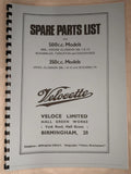 VELOCETTE 350 500 MSS VIPER VENON CLUBMAN SCRAMBLER THRUXTON PARTS BOOK - VELP12