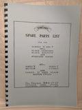 VINCENT BLACK LIGHTNING SHADOW 998 METEOR COMET 499 SPARE PARTS LIST BOOK VIN10